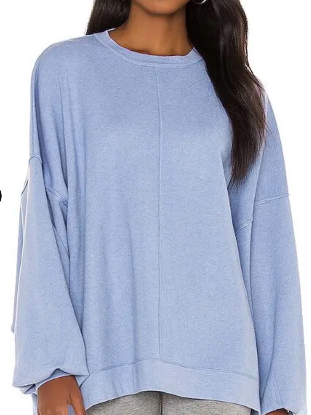 EUC Light Blue Women's Relaxed Crewneck Sweatshirt